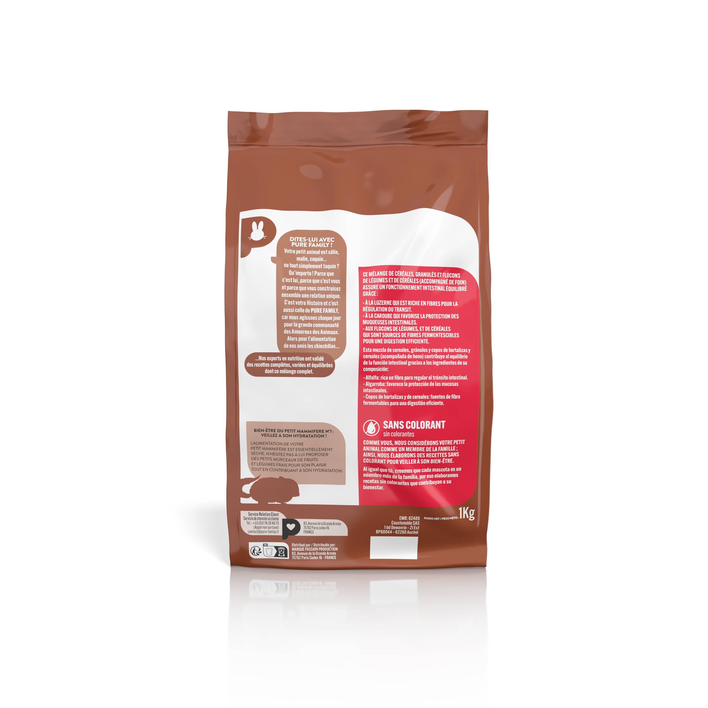 Pure Family - Mélange complet Chinchilla 1 kg - Pure Family - Image 2