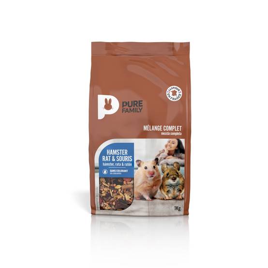 Pure Family - Aliment complet granulés flocons Hamster Rat Souris 1 kg - PURE FAMILY - Image 3