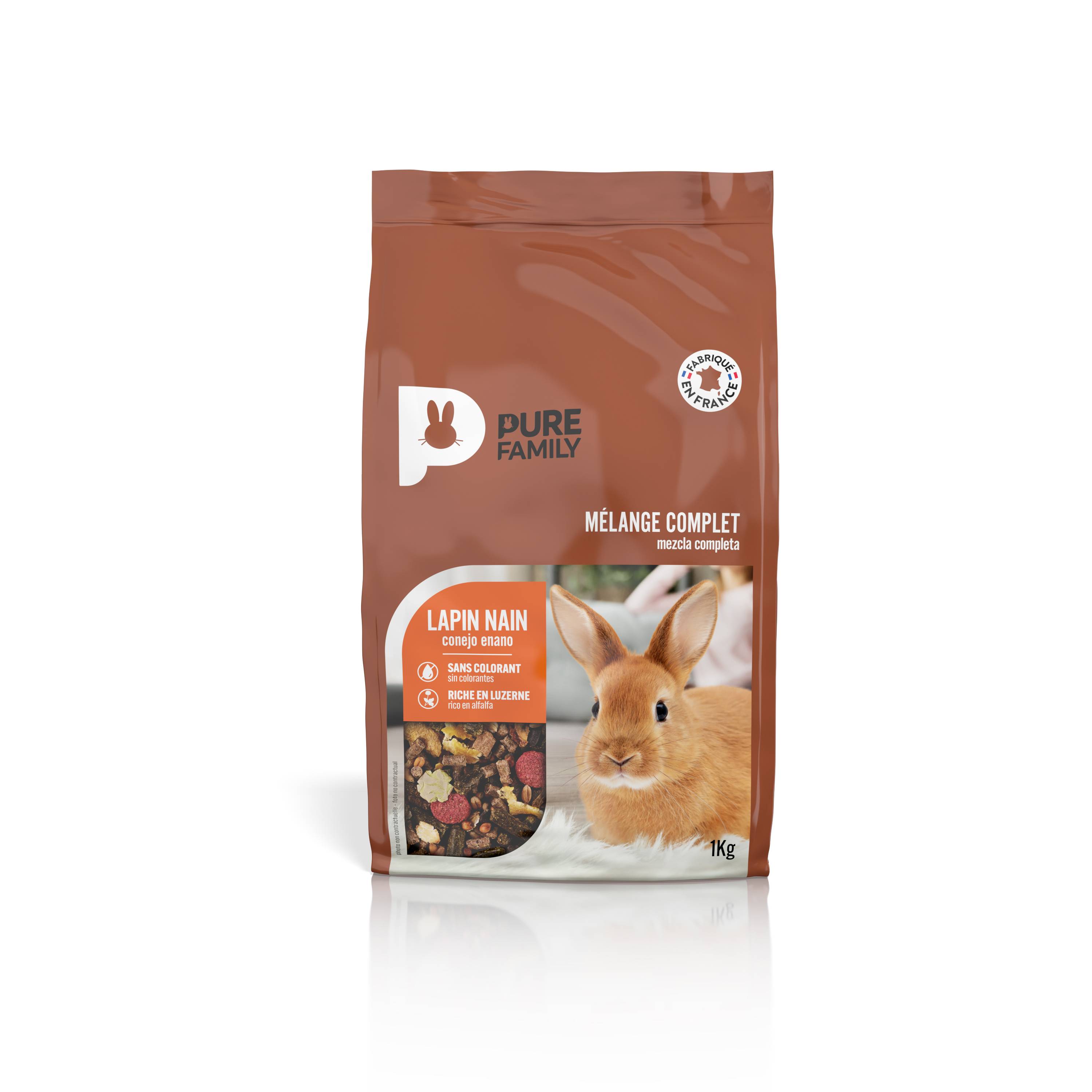 Pure Family - Mélange complet lapin nain 1 kg - Pure Family - Image 2