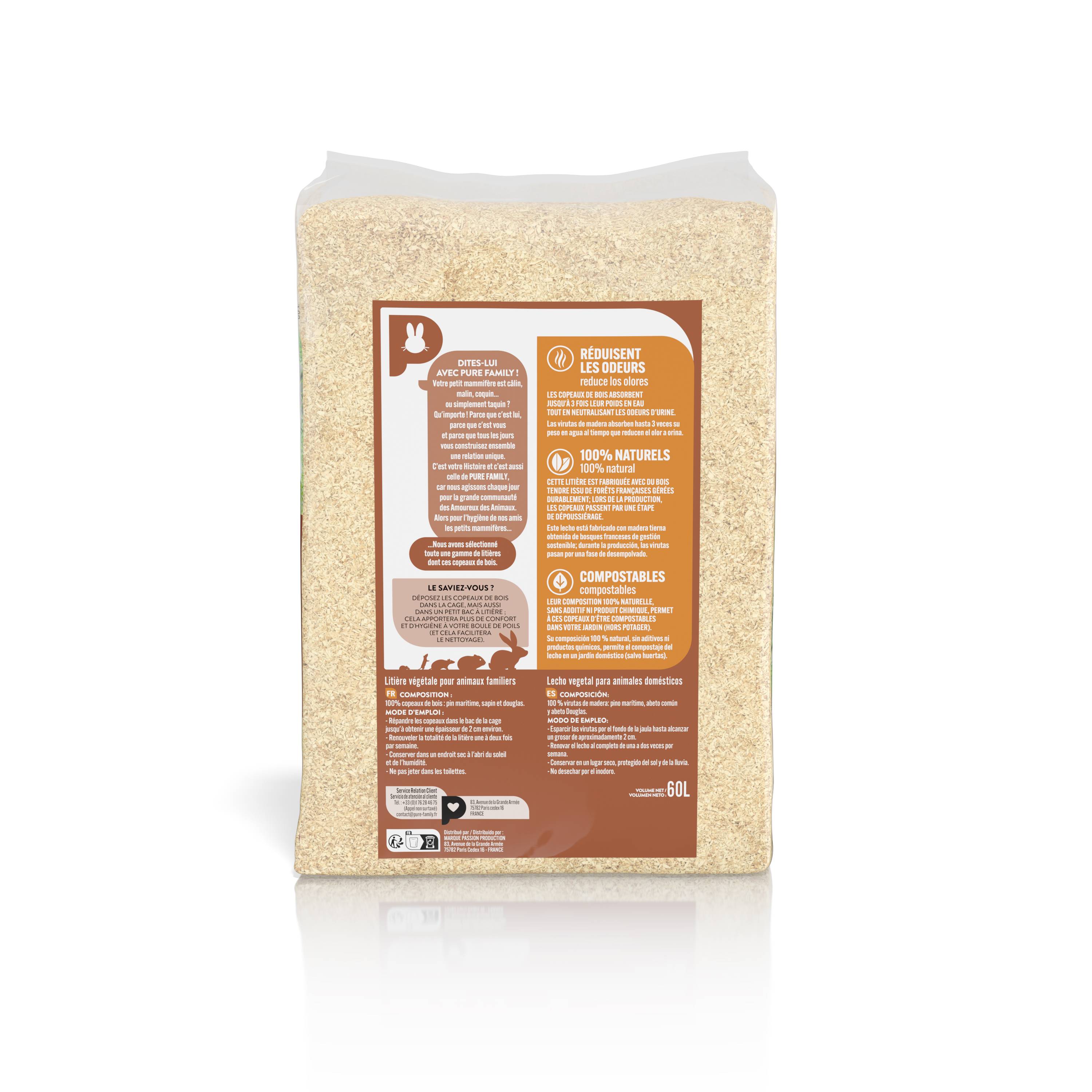 Pure Family - Copeaux de bois PM 60 L - PURE FAMILY - Image 3