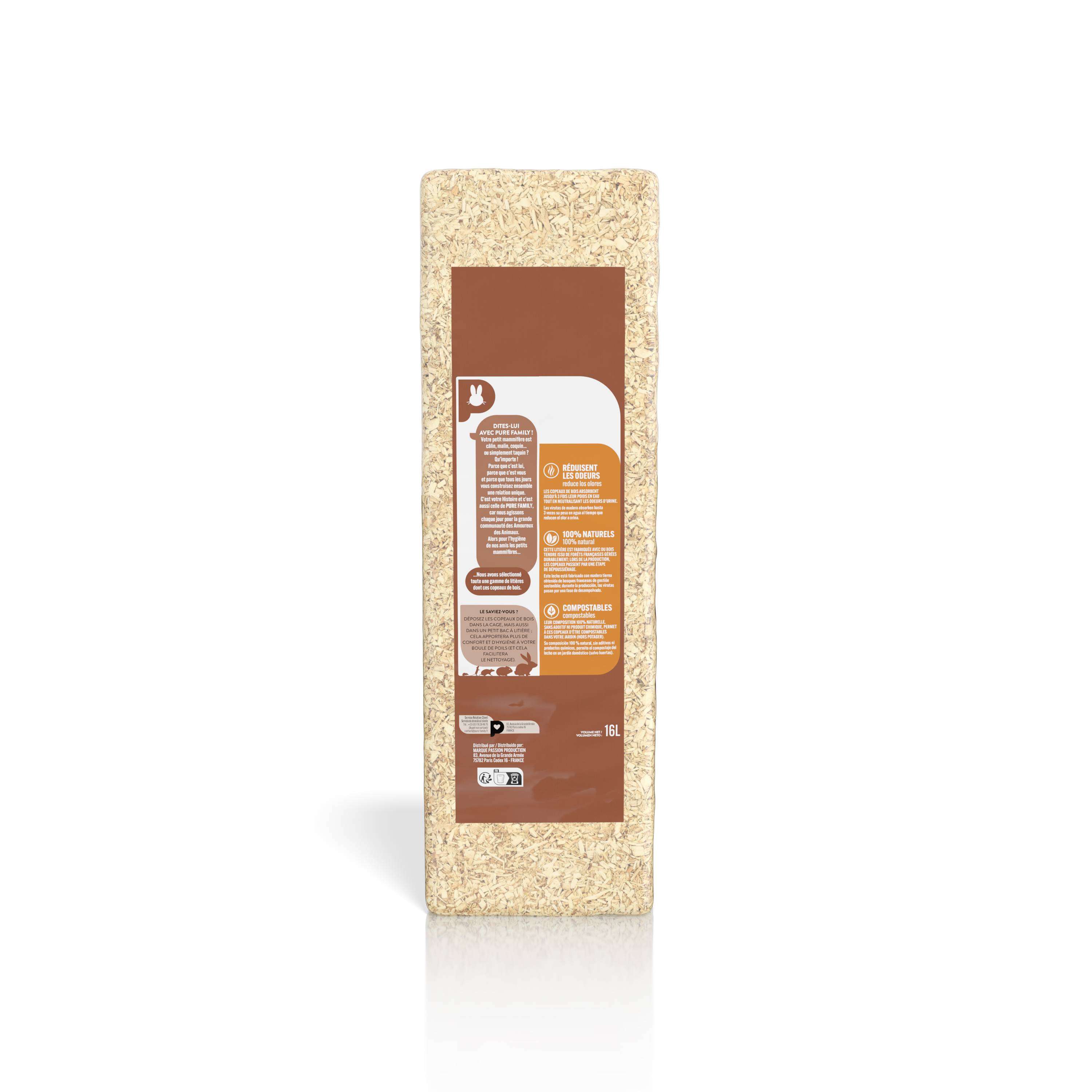Pure Family - Copeaux de bois PM 16 L - PURE FAMILY - Image 1