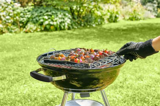 Ecloz - Porte-brochettes avec 6 brochettes en acier inoxydable - Image 1