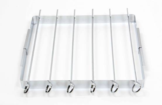 Ecloz - Porte-brochettes avec 6 brochettes en acier inoxydable - Image 3