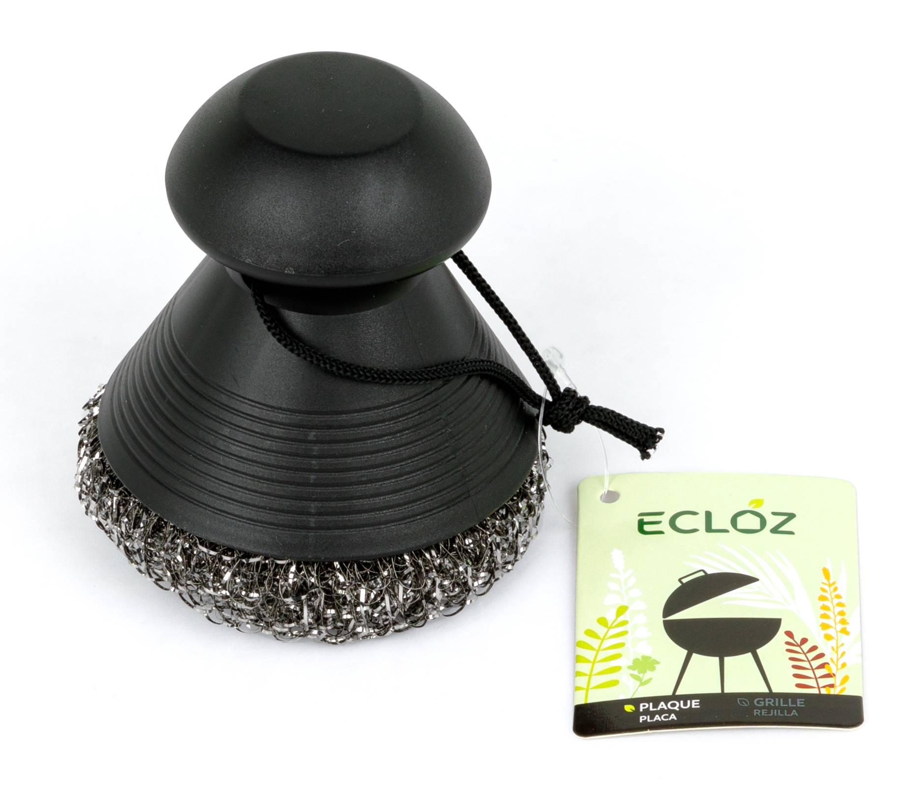 Ecloz - Brosse Ecloz en inox avec manche plastique pour plancha