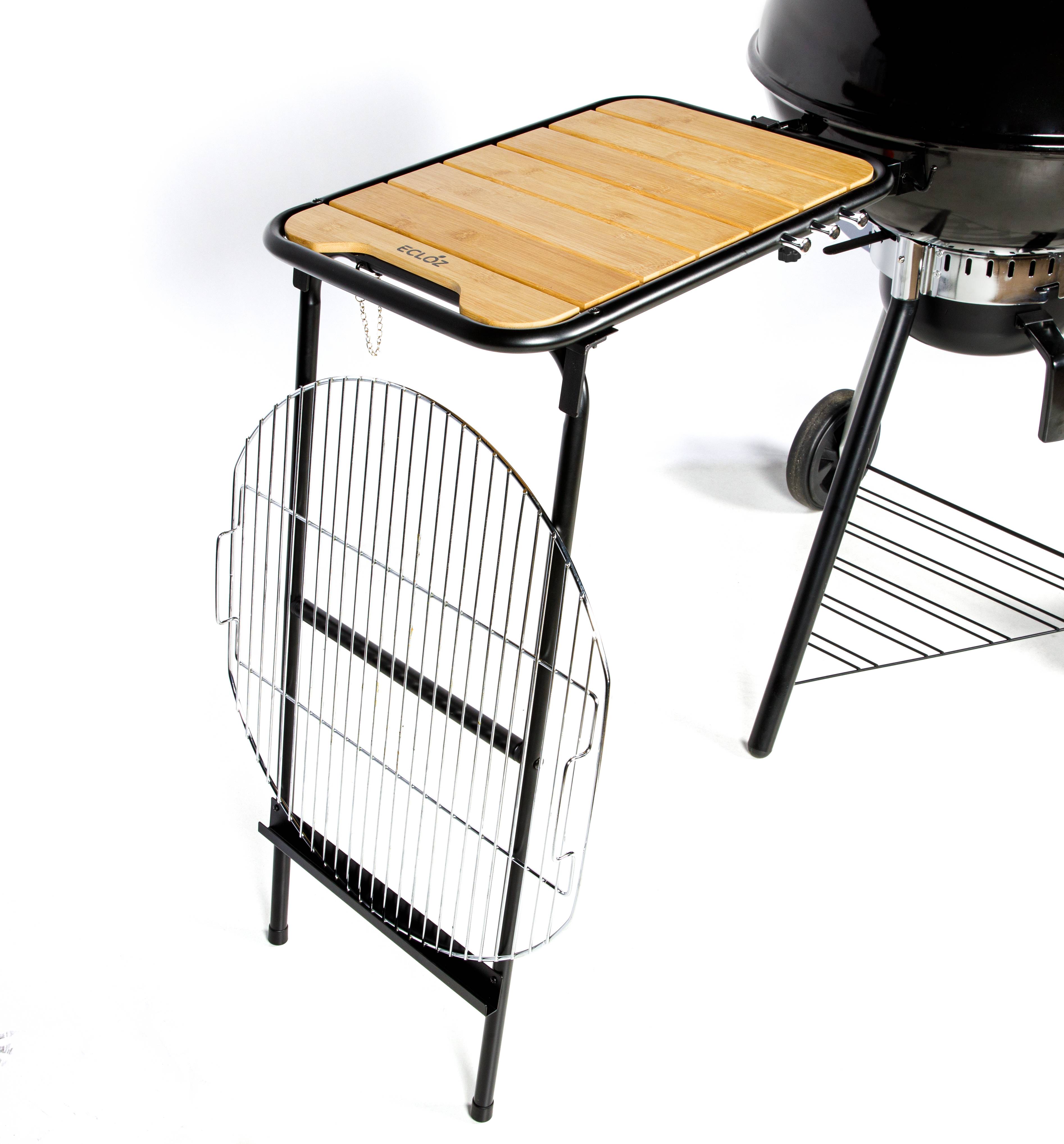 Ecloz - Tablette d'appoint barbecue universelle bois métal ECLOZ - Image 3
