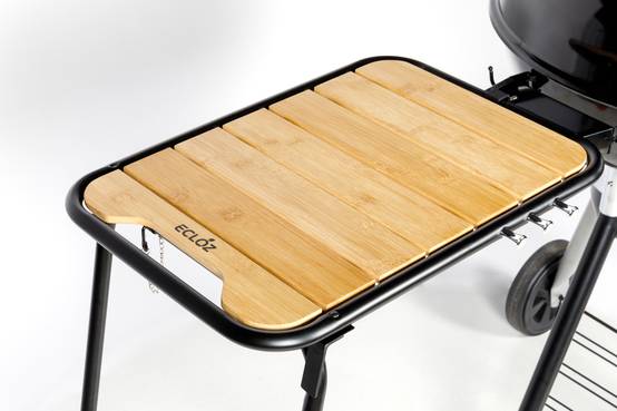 Ecloz - Tablette d'appoint barbecue universelle bois métal ECLOZ - Image 4