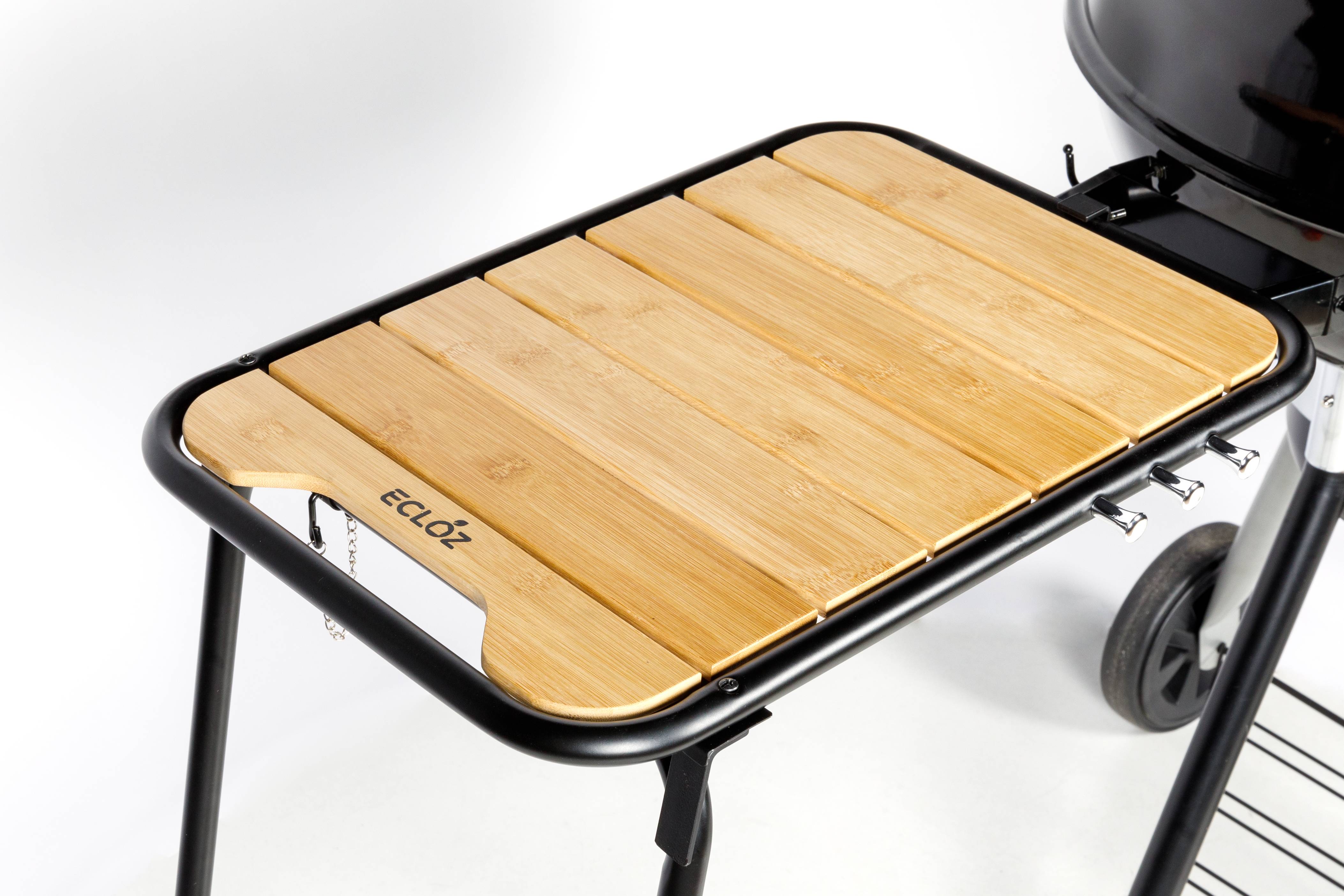 Ecloz - Tablette d'appoint barbecue universelle bois métal ECLOZ - Image 4