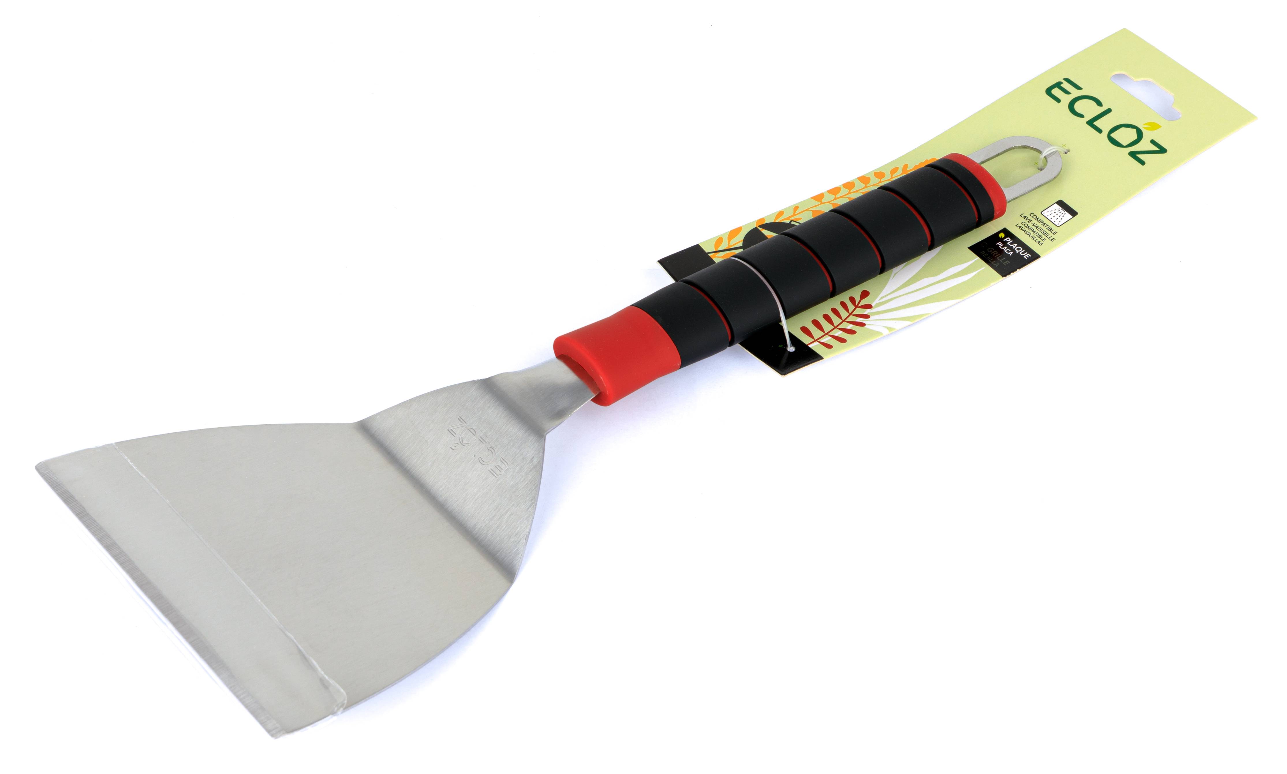 Ecloz - spatule 33 cm plancha inox a manche Ecloz bicolore soft touch