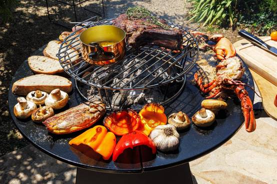 Somagic - Brasero de cuisson acier laqué sur pieds - Somagic - Image 1