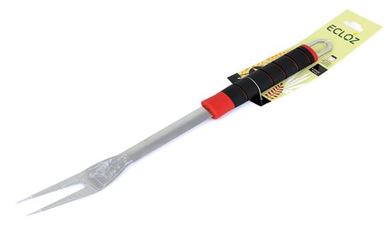 Ecloz - Fourchette de barbecue Acier Inoxydable Manche Soft Touch L. 44 cm - ECLOZ