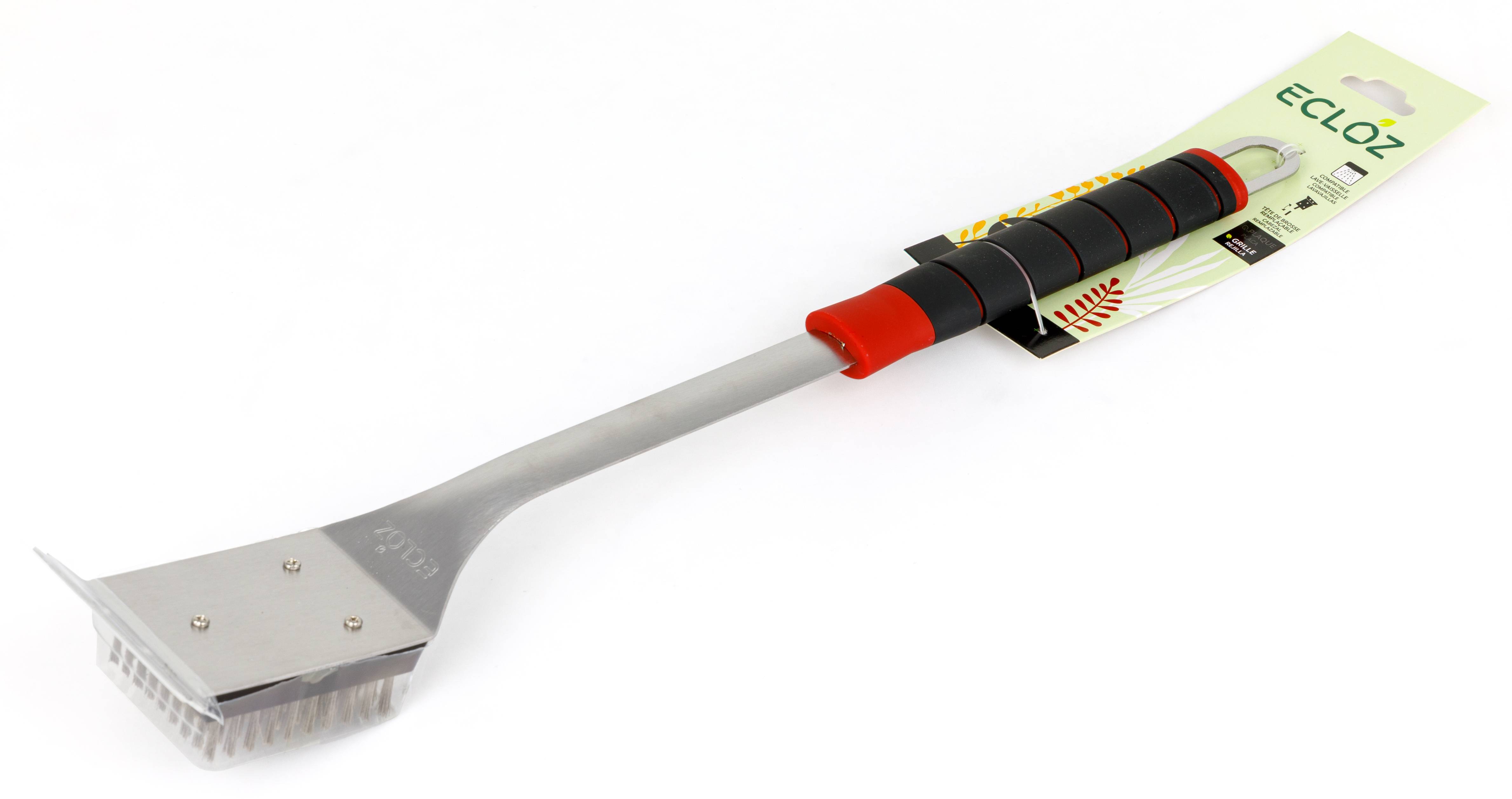 Ecloz - Brosse de 44 cm en acier inoxydable avec manche ecloz soft touch