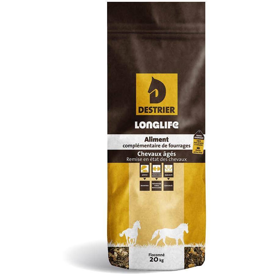 Destrier - Aliment complémentaire pour Chevaux et Poneys âgés LONGLIFE 20 kg - Destrier - Image 7