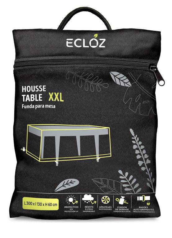 Ecloz - Housse Table de Jardin imperméable polyester taille XXL anthracite ECLOZ