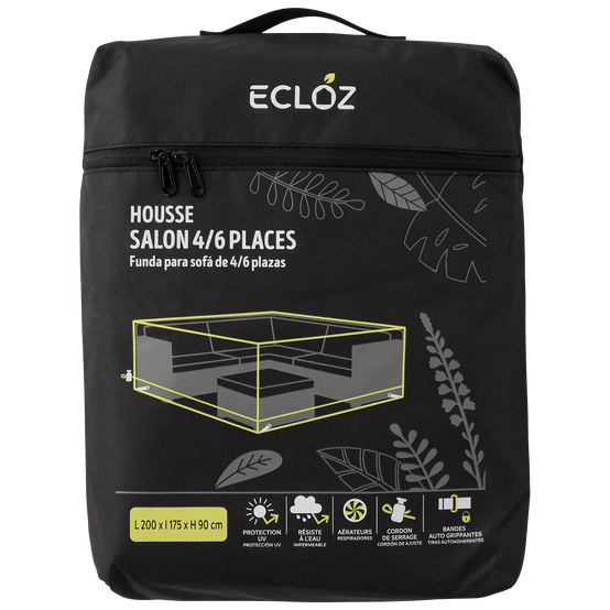 Ecloz - Housse salon de jardin imperméable polyester L anthracite - ECLOZ - Image 3