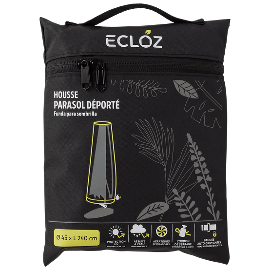 Ecloz - Housse de parasol déporté imperméable polyester anthracite ECLOZ - Image 4