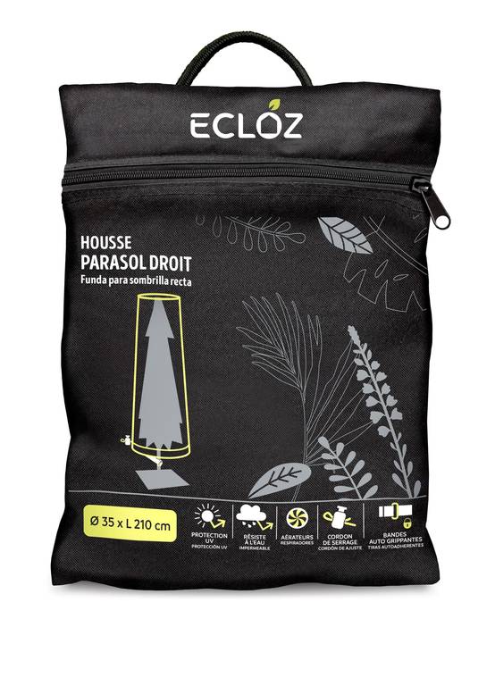 Ecloz - Housse de parasol droit imperméable polyester anthracite ECLOZ - Image 1