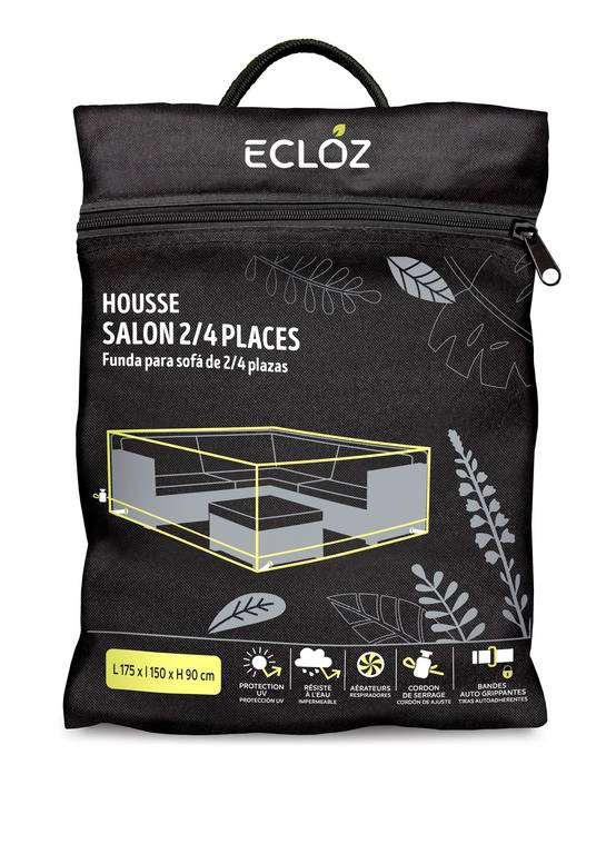 Ecloz - Housse salon de jardin imperméable polyester M anthracite - ECLOZ