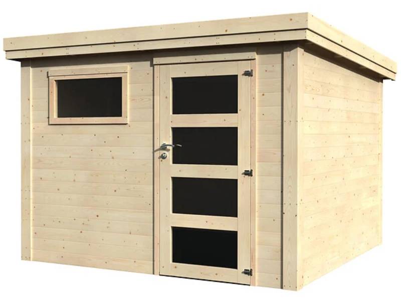 Decor et Jardin - Abri de Jardin bois toit plat 9m² Paco Décor et Jardin