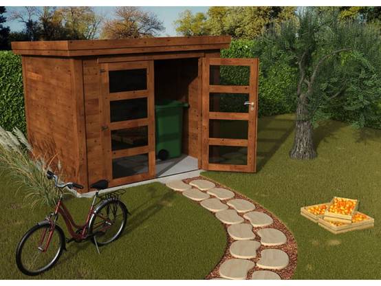 Decor et Jardin - Abri de jardin bois traité toit plat 6m² Pico Décor et Jardin - Image 2