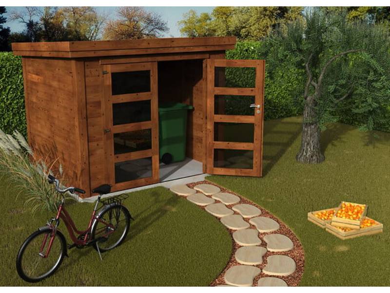 Decor et Jardin - Abri de jardin bois traité toit plat 6m² Pico Décor et Jardin - Image 2