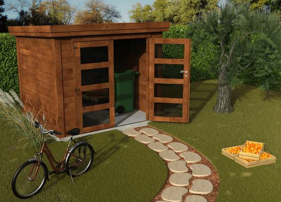 Decor et Jardin - Abri de jardin bois traité toit plat 6m² Pico Décor et Jardin - Image 4