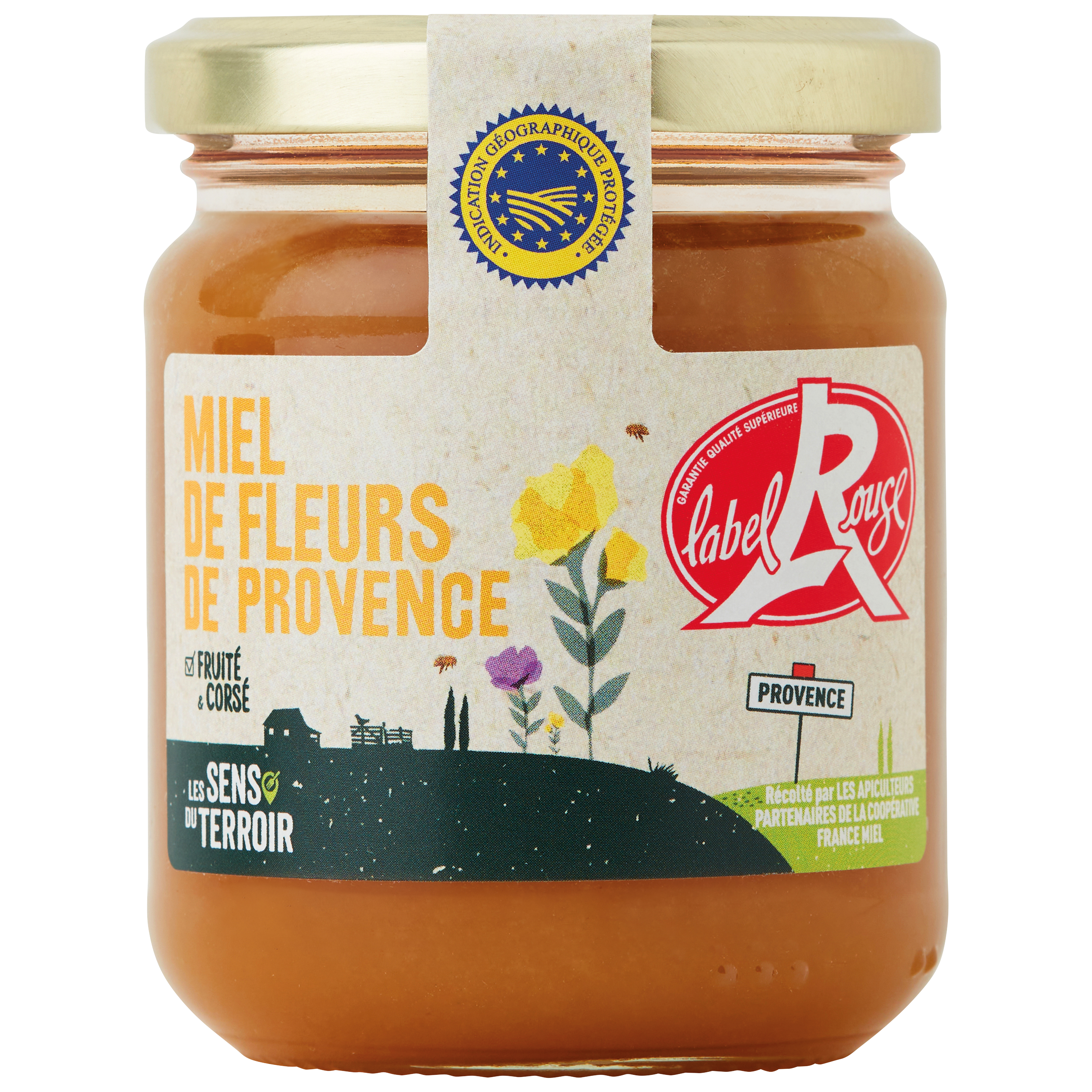 Les Sens du Terroir - Miel fleurs Provence IGP Label Rouge 250 g - Les Sens du Terroir