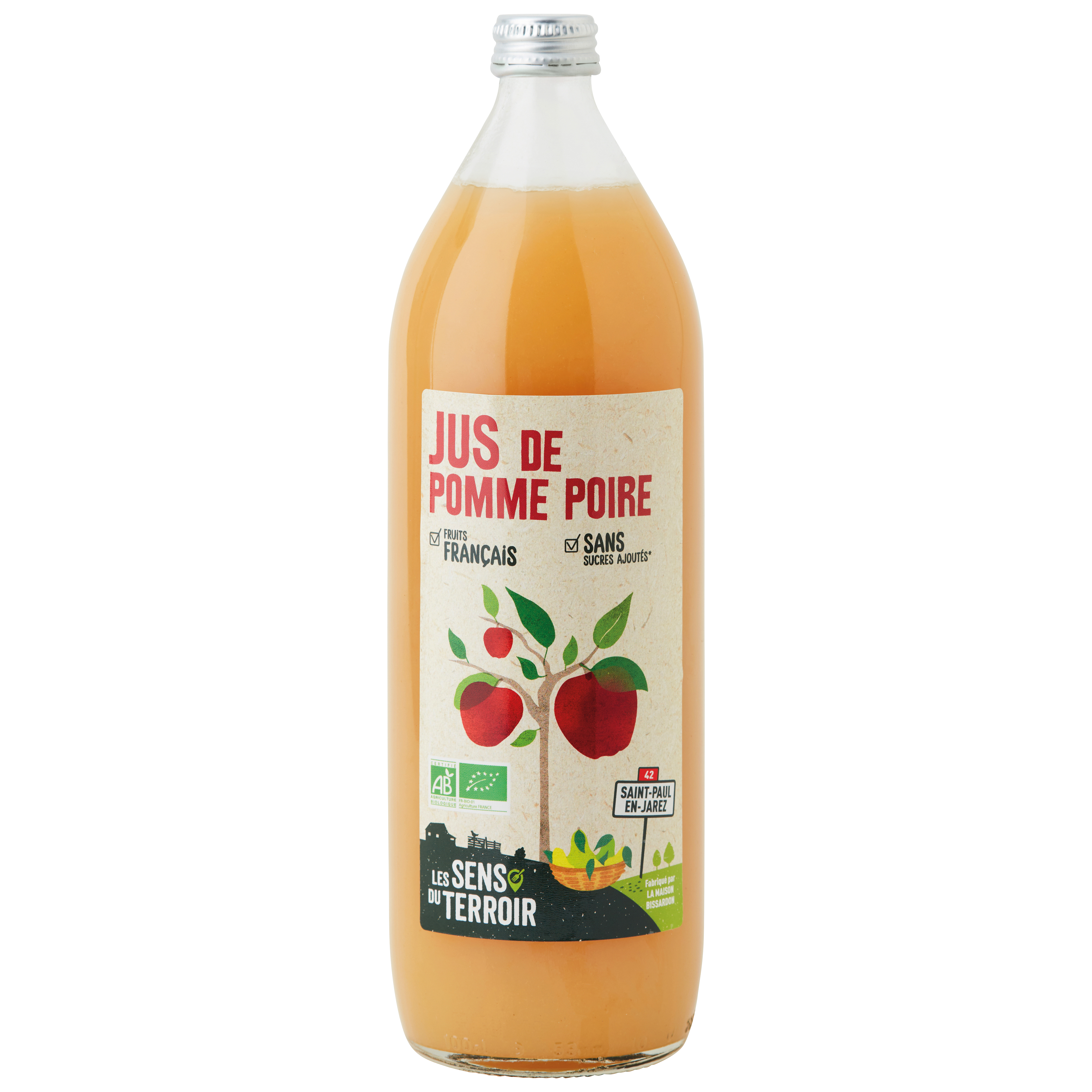 Les Sens du Terroir - Jus de pomme-poire BIO 1 L - Les Sens du Terroir