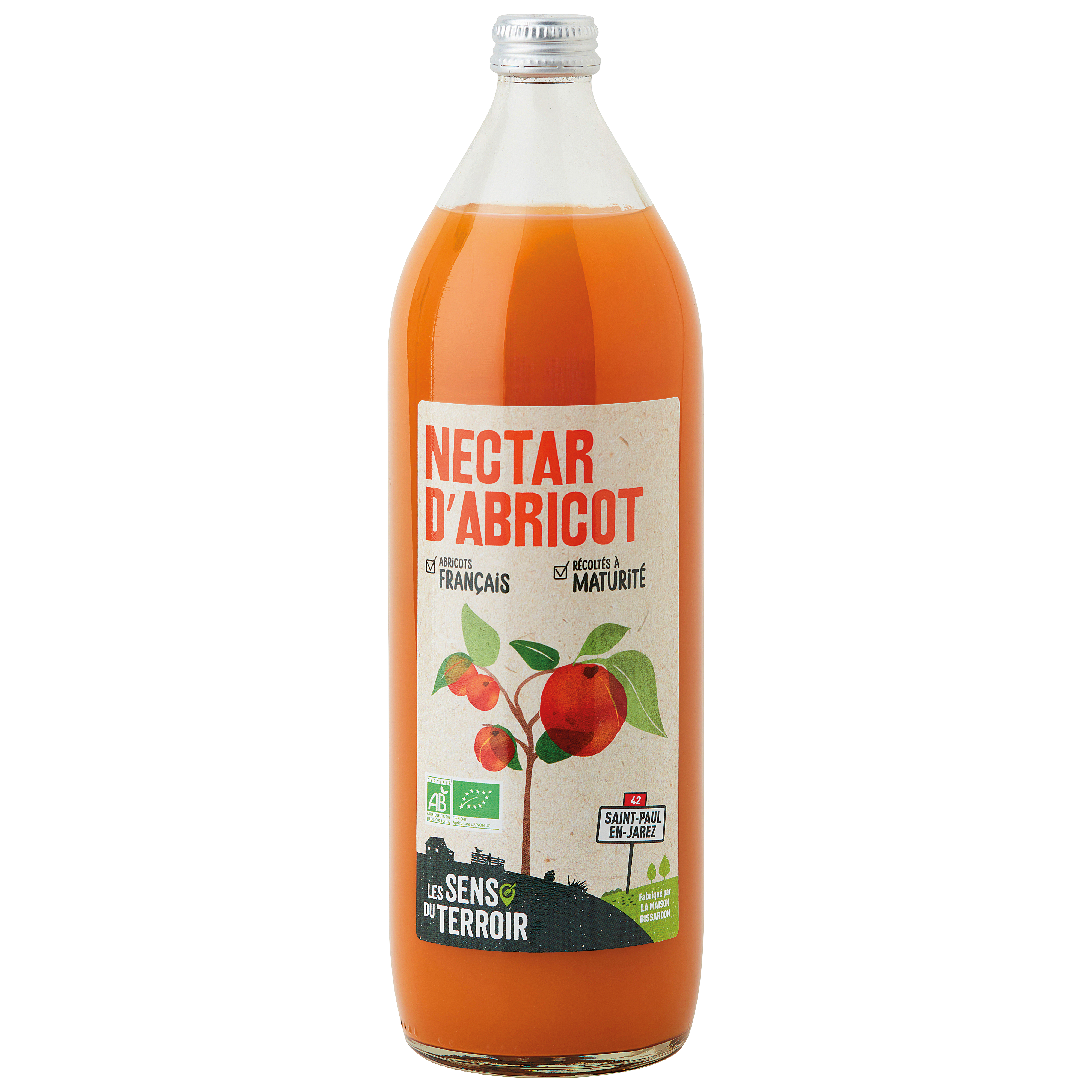 Les Sens du Terroir - Nectar d'abricot BIO 1 L - Les Sens du Terroir