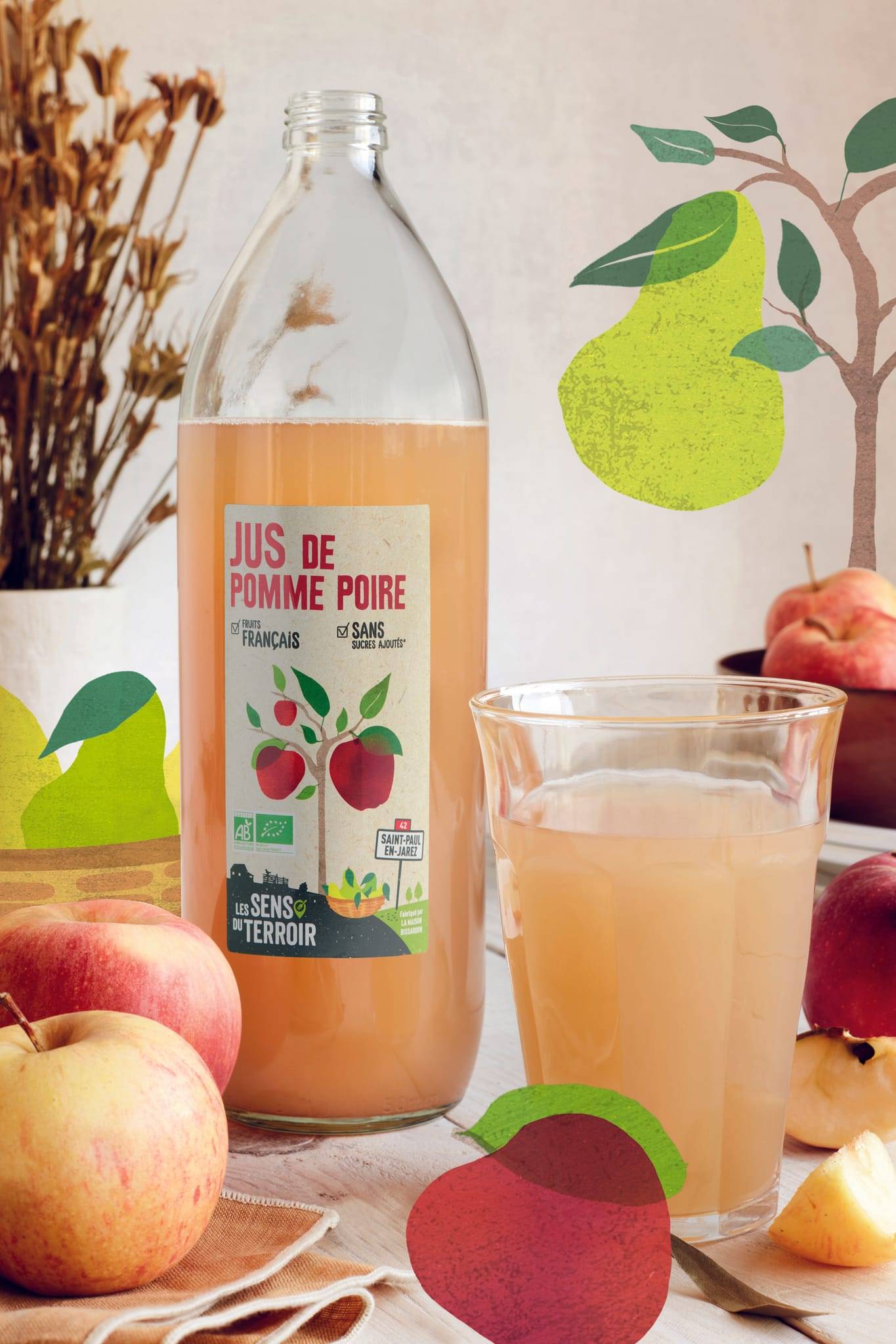 Les Sens du Terroir - Jus de poire BIO 1 L - Les Sens du Terroir - Image 2