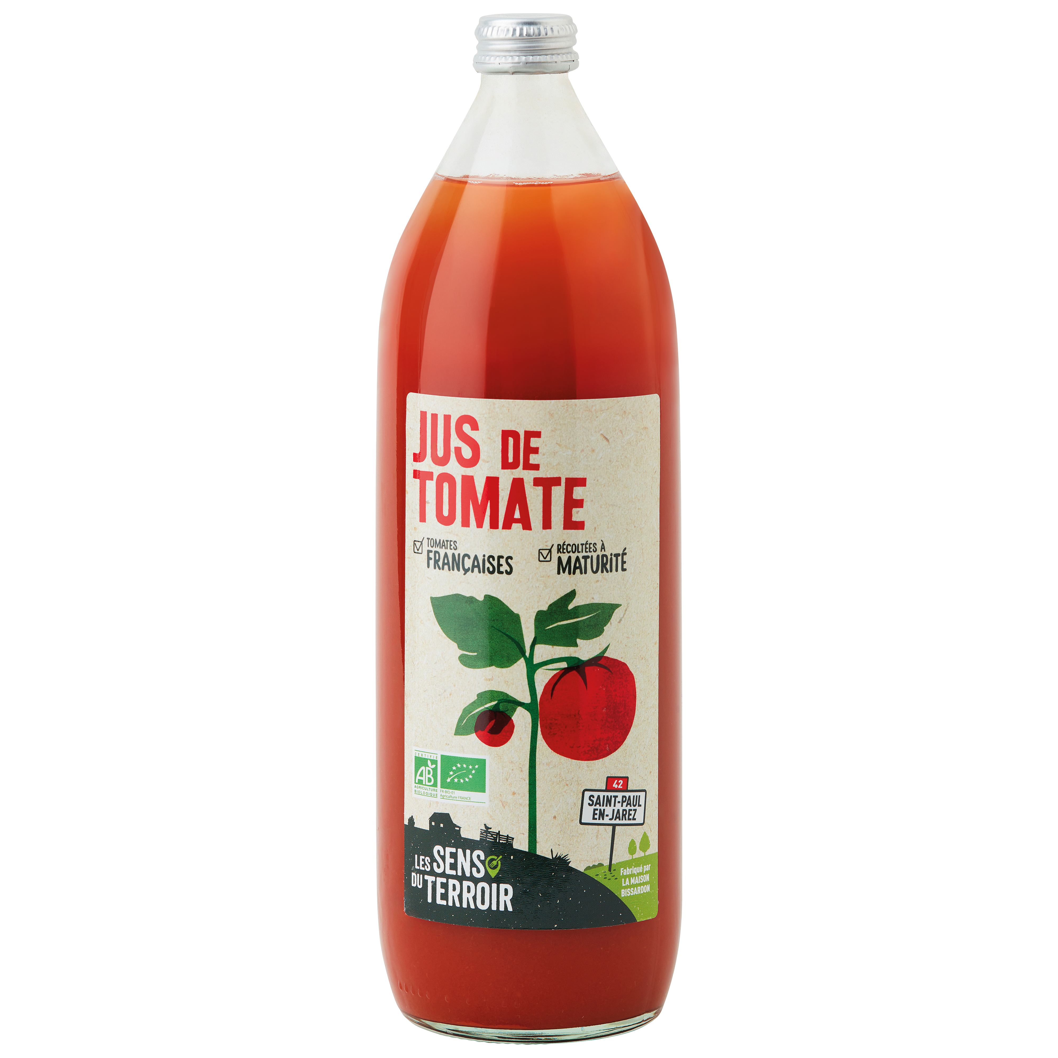 Les Sens du Terroir - Jus de tomates BIO 1 L - Les Sens du Terroir - Image 1