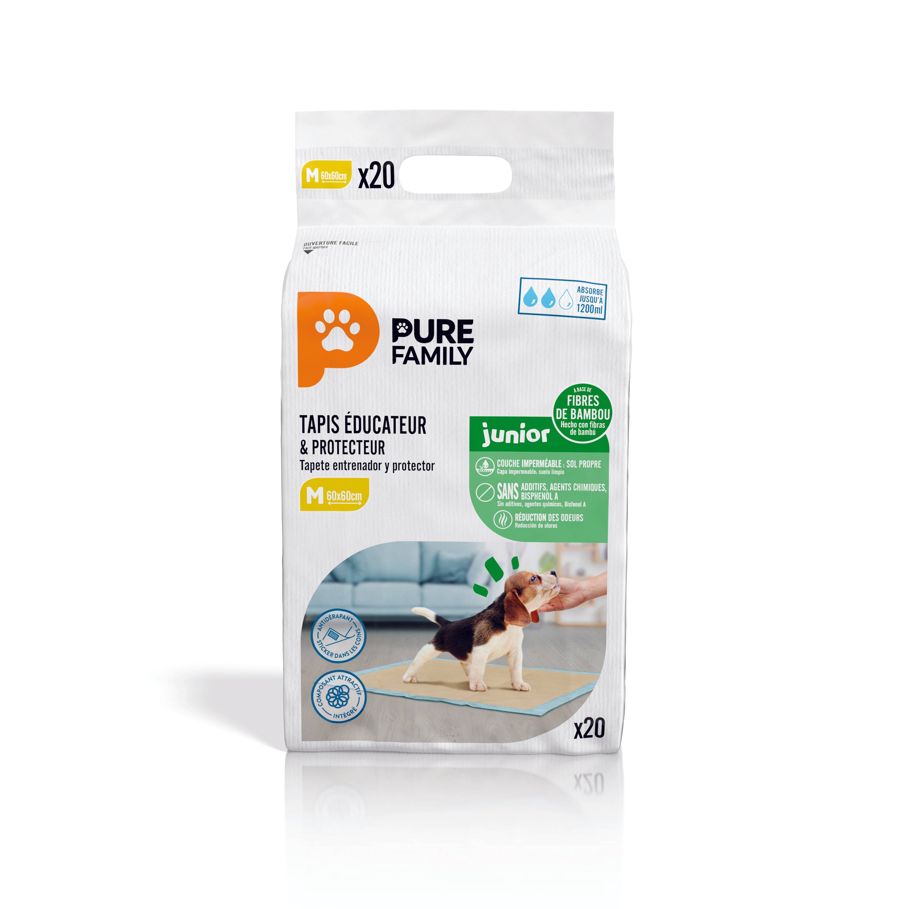 Pure Family - Tapis Educateur Taille M Bambou x 20 - Pure Family - Image 2