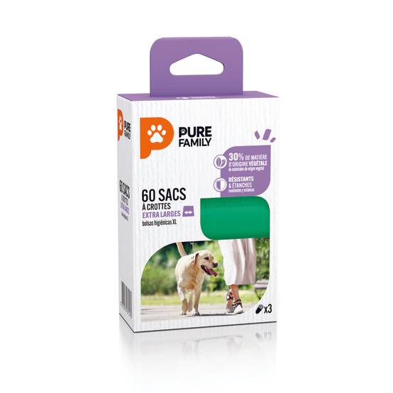 Pure Family - Sac à crottes X60 grand chien - PURE FAMILY - Image 1