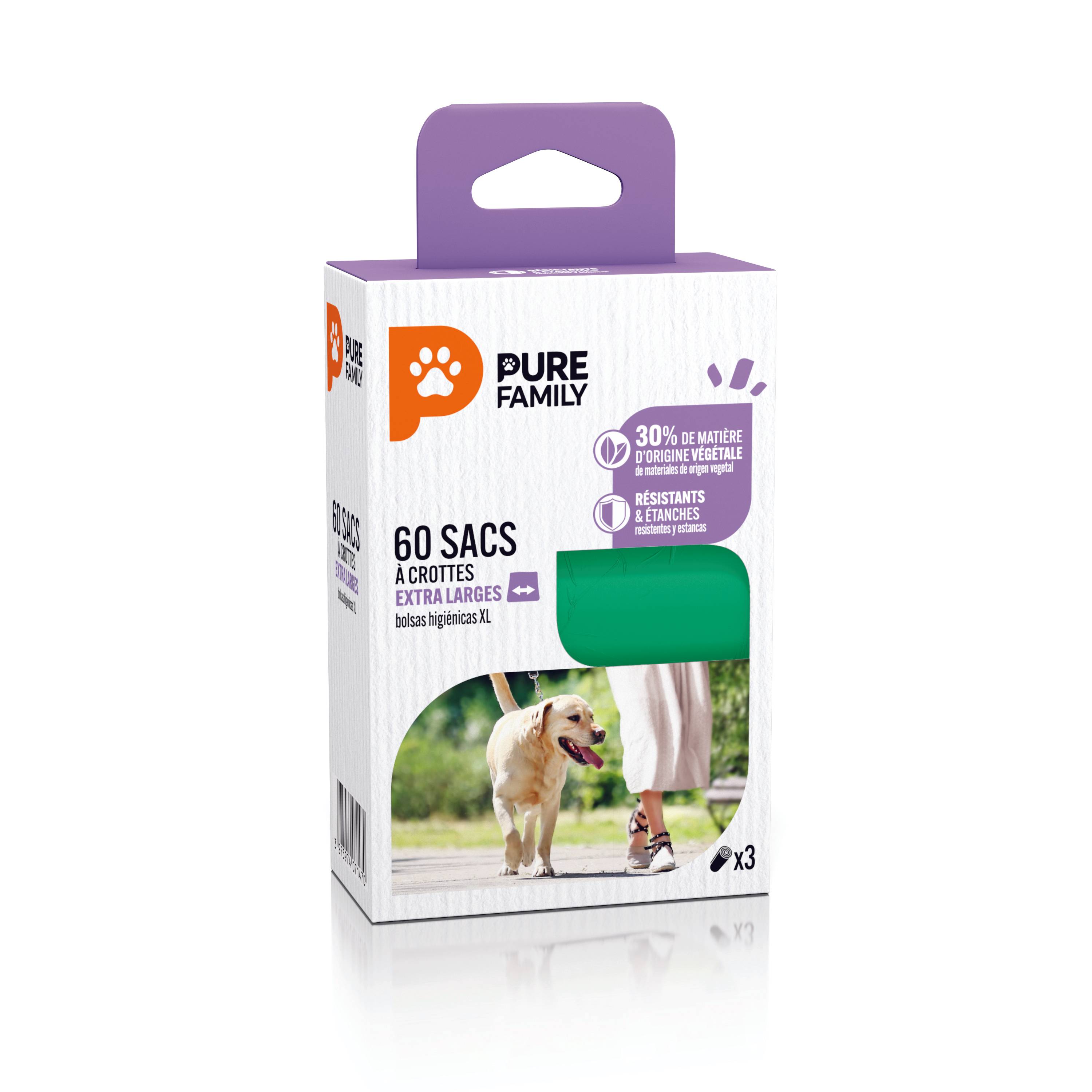 Pure Family - Sac à crottes X60 grand chien - PURE FAMILY - Image 1