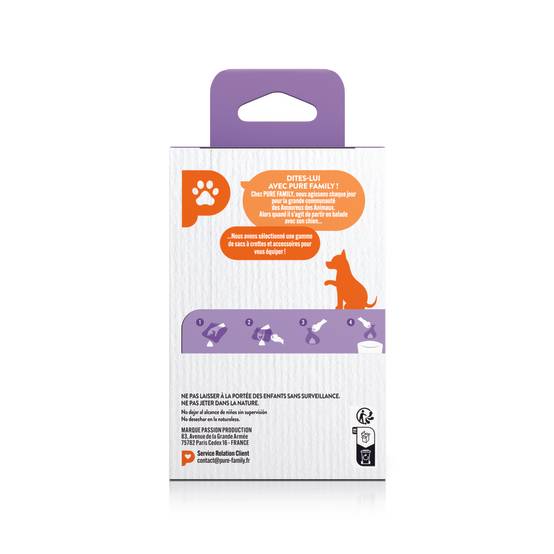 Pure Family - Sac à crottes X60 grand chien - PURE FAMILY - Image 3