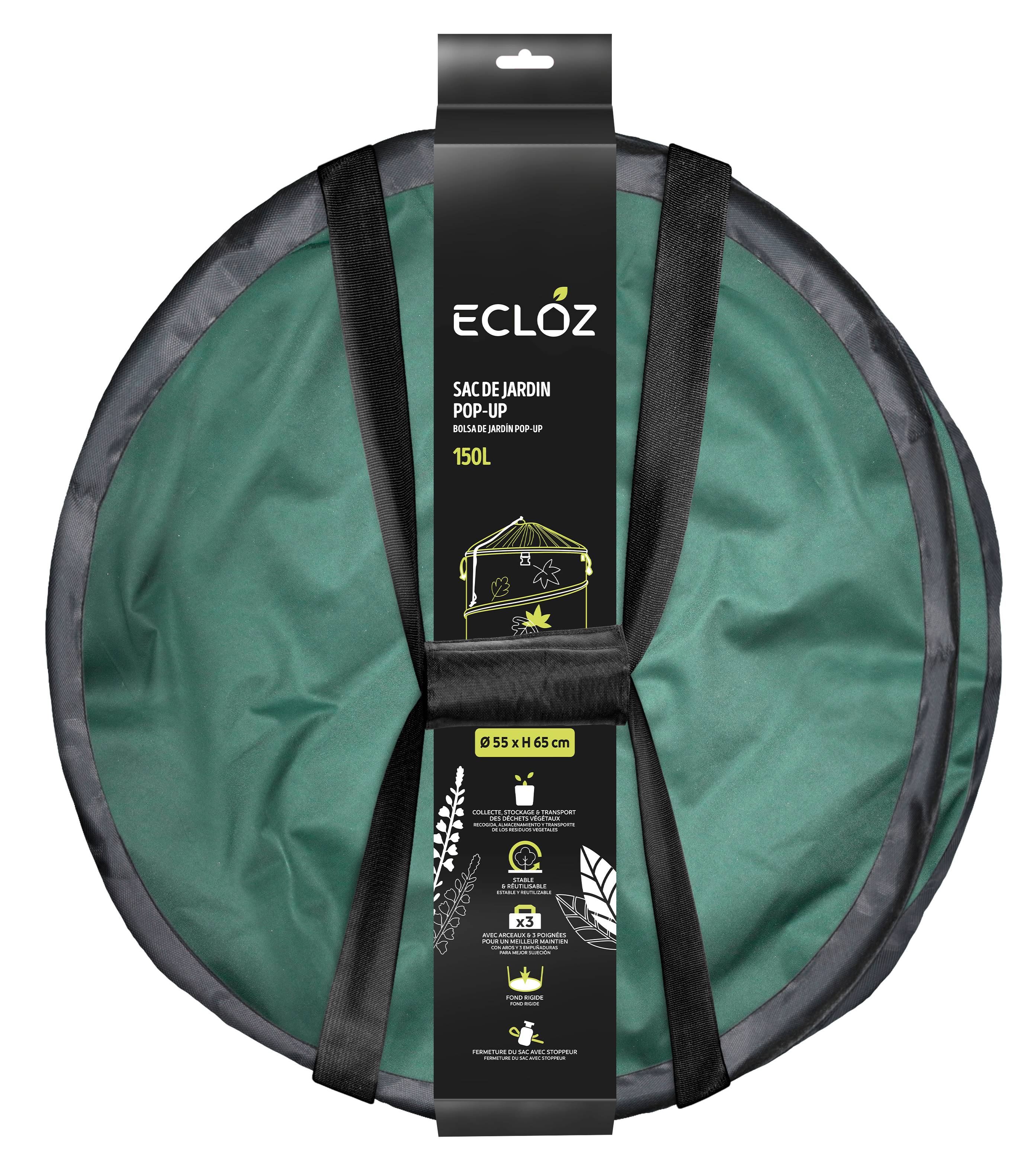 Ecloz - Sac de jardin pop-up 150 L, Ø 55 x H 65 cm - ECLOZ - Image 5