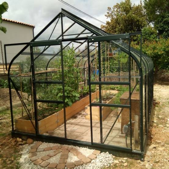 Halls - Serre de jardin Supreme verre trempé 11,4 m² + embase - Halls - Image 1
