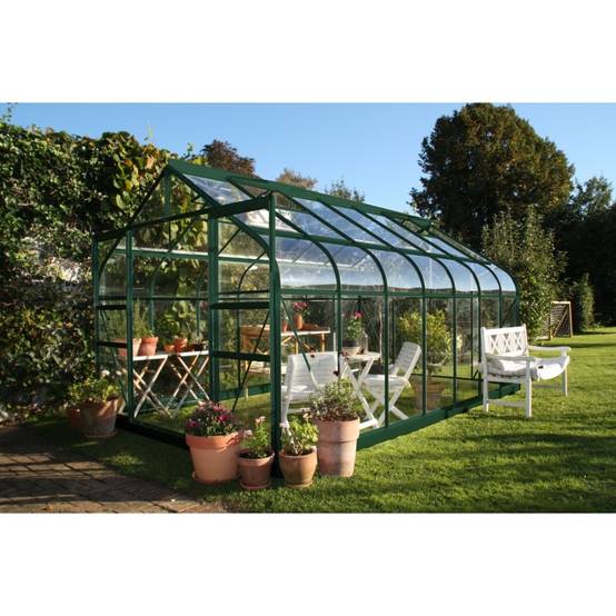 Halls - Serre de jardin Supreme verre trempé 11,4 m² + embase - Halls - Image 21