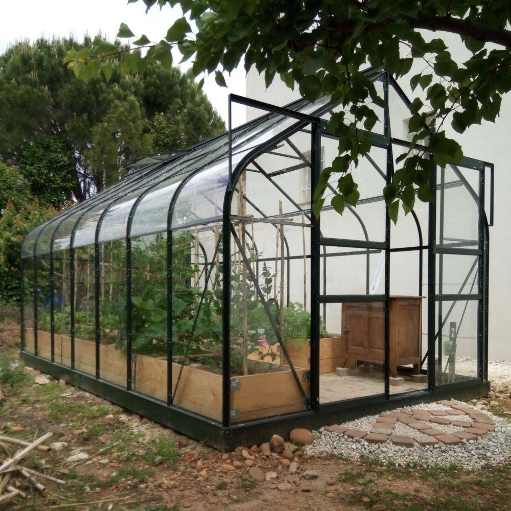 Halls - Serre de jardin Supreme verre trempé 11,4 m² + embase - Halls - Image 4
