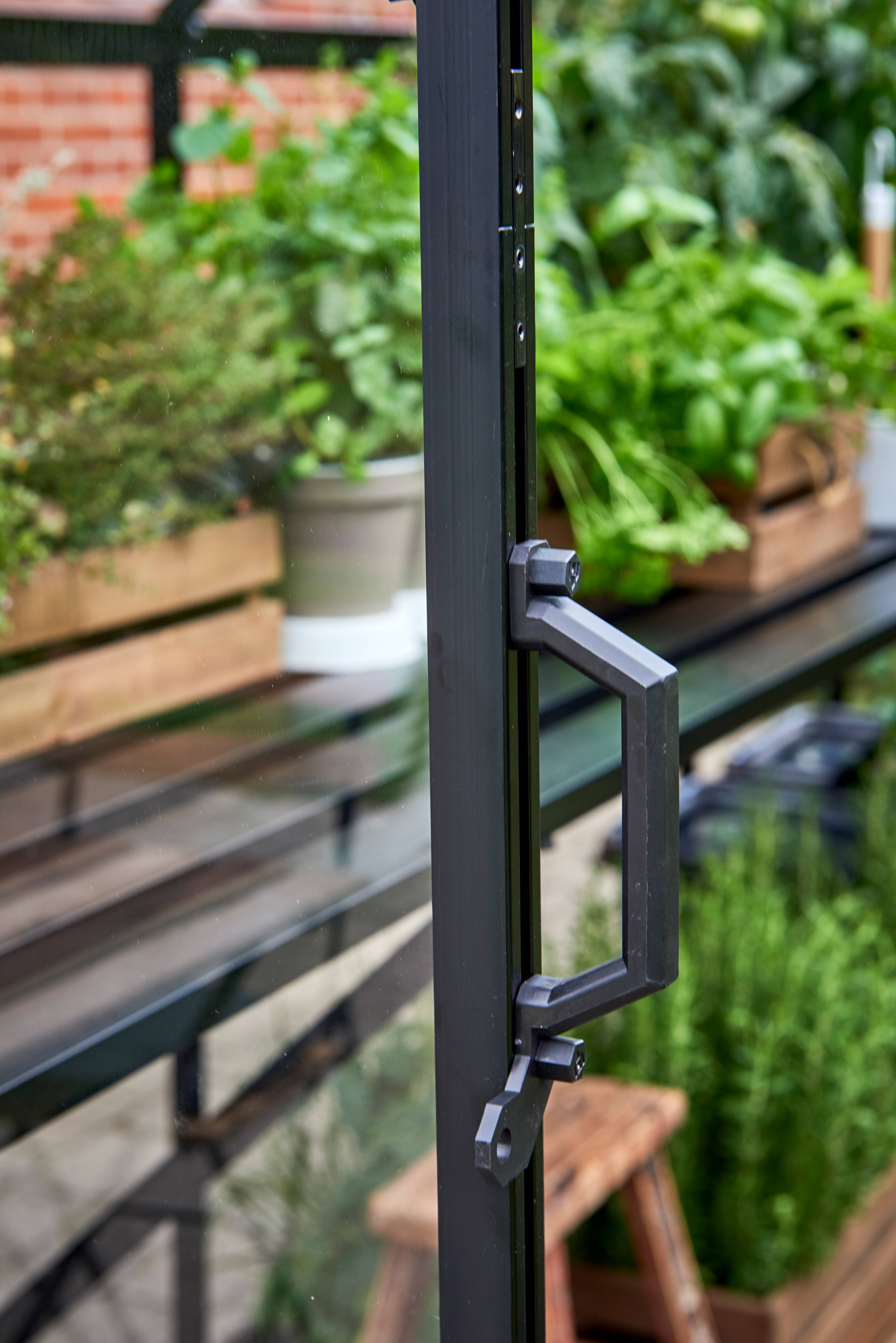 Halls - Serre de jardin verre trempé aluminium noir 3,6 m² Qube 6 - Halls - Image 2