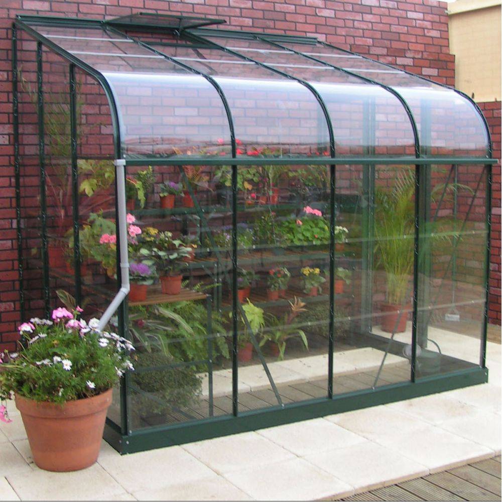 Halls - Serre adossée en verre trempé Silverline vert 5 m² - Halls - Image 11