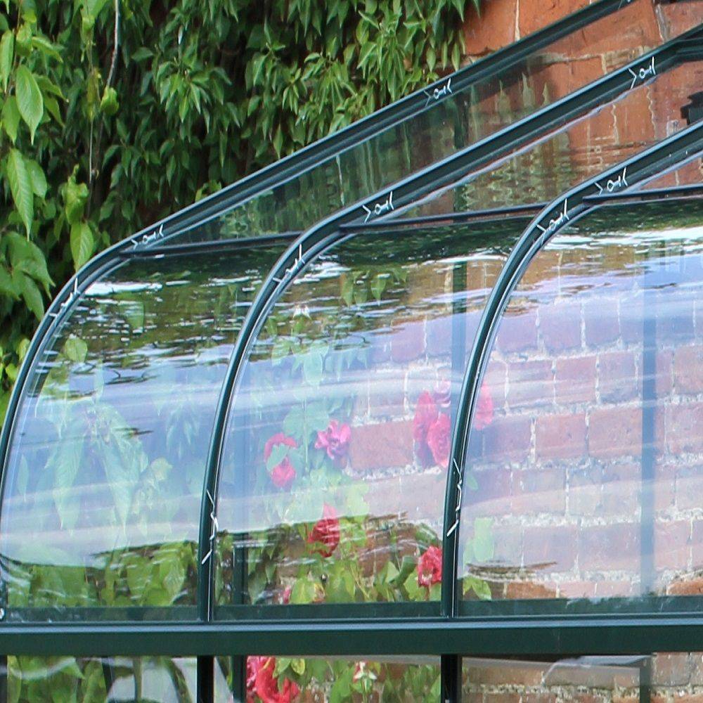 Halls - Serre adossée en verre trempé Silverline vert 5 m² - Halls - Image 4