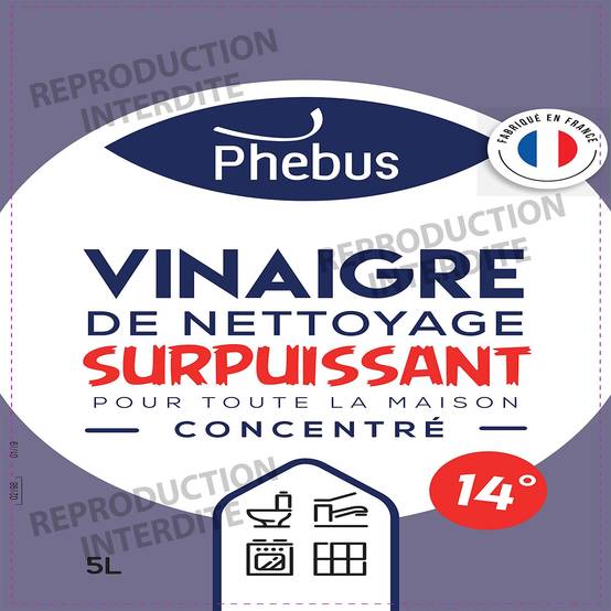 Vinaigre ménager surpuissant multi-matériaux blanc L.8.0 cm l.5.0 cm H.7.5 cm - Phebus - Image 5