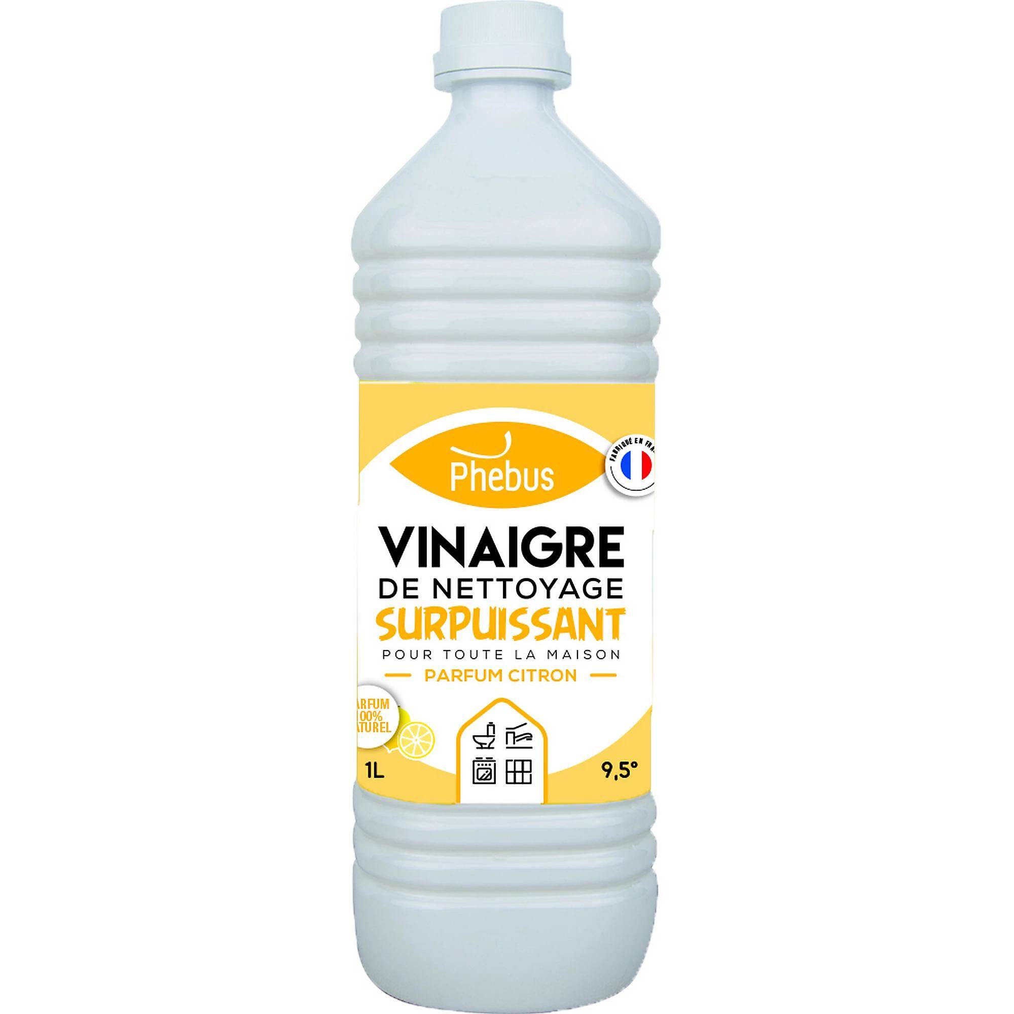 Vinaigre ménager nettoyant multi-usages citron L.5.0 cm l.8.0 cm H.7.5 cm - Phebus - Image 1