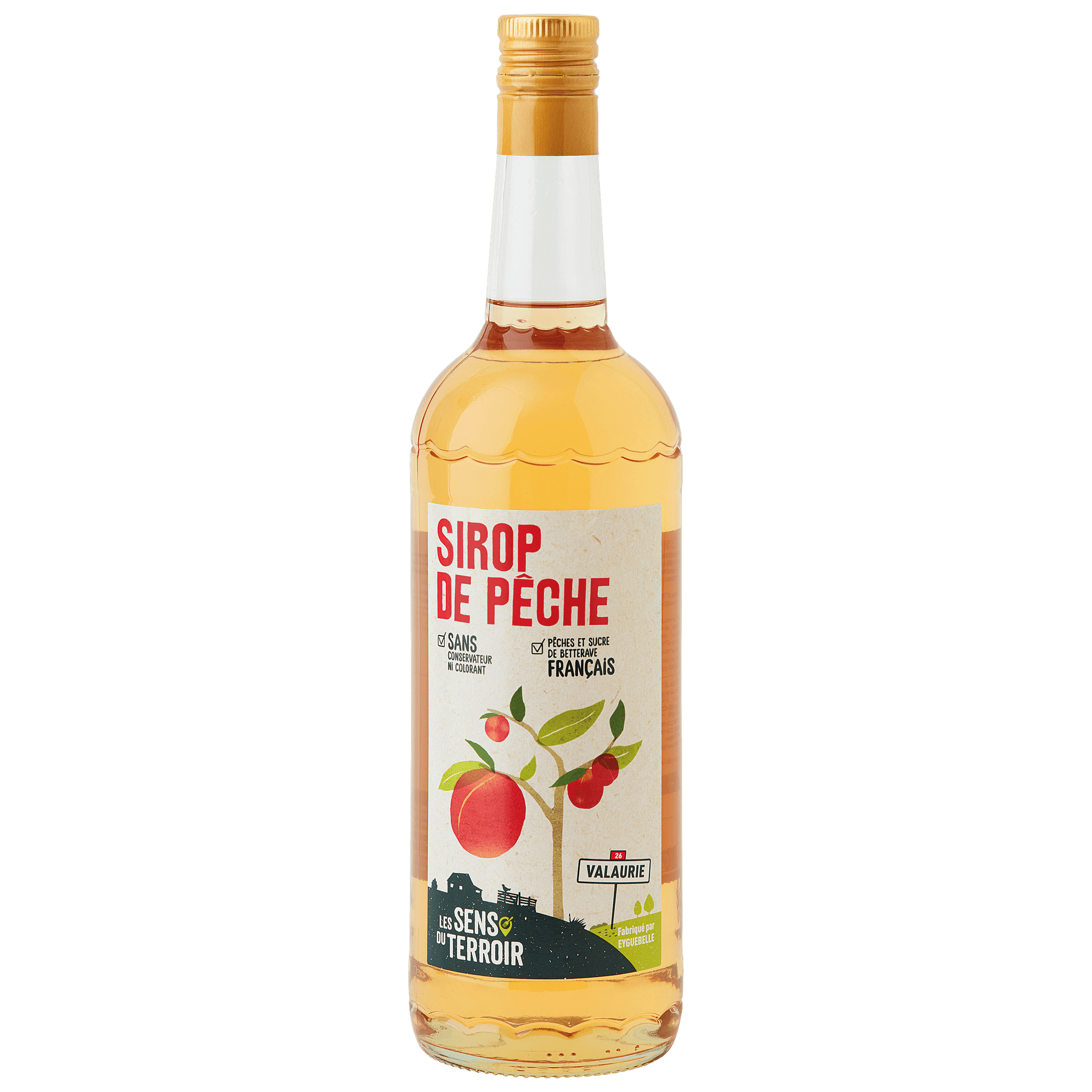 Les Sens du Terroir - Sirop de pêche 1 L - Les Sens du Terroir