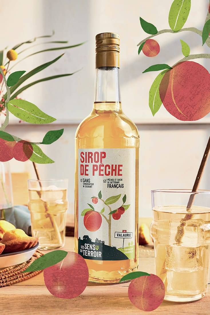 Les Sens du Terroir - Sirop de pêche 1 L - Les Sens du Terroir - Image 2