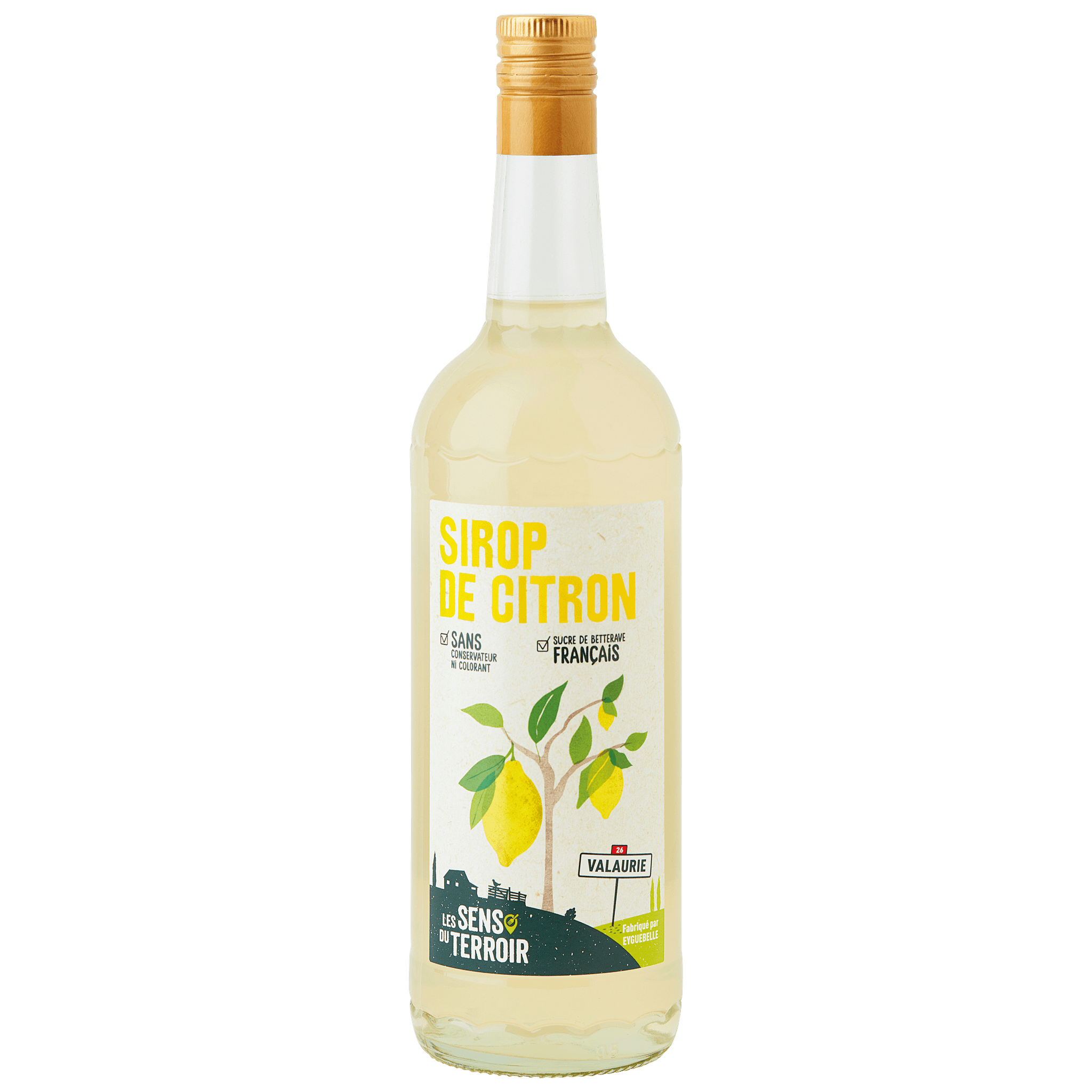Les Sens du Terroir - Sirop de citron 1 L - Les Sens du Terroir