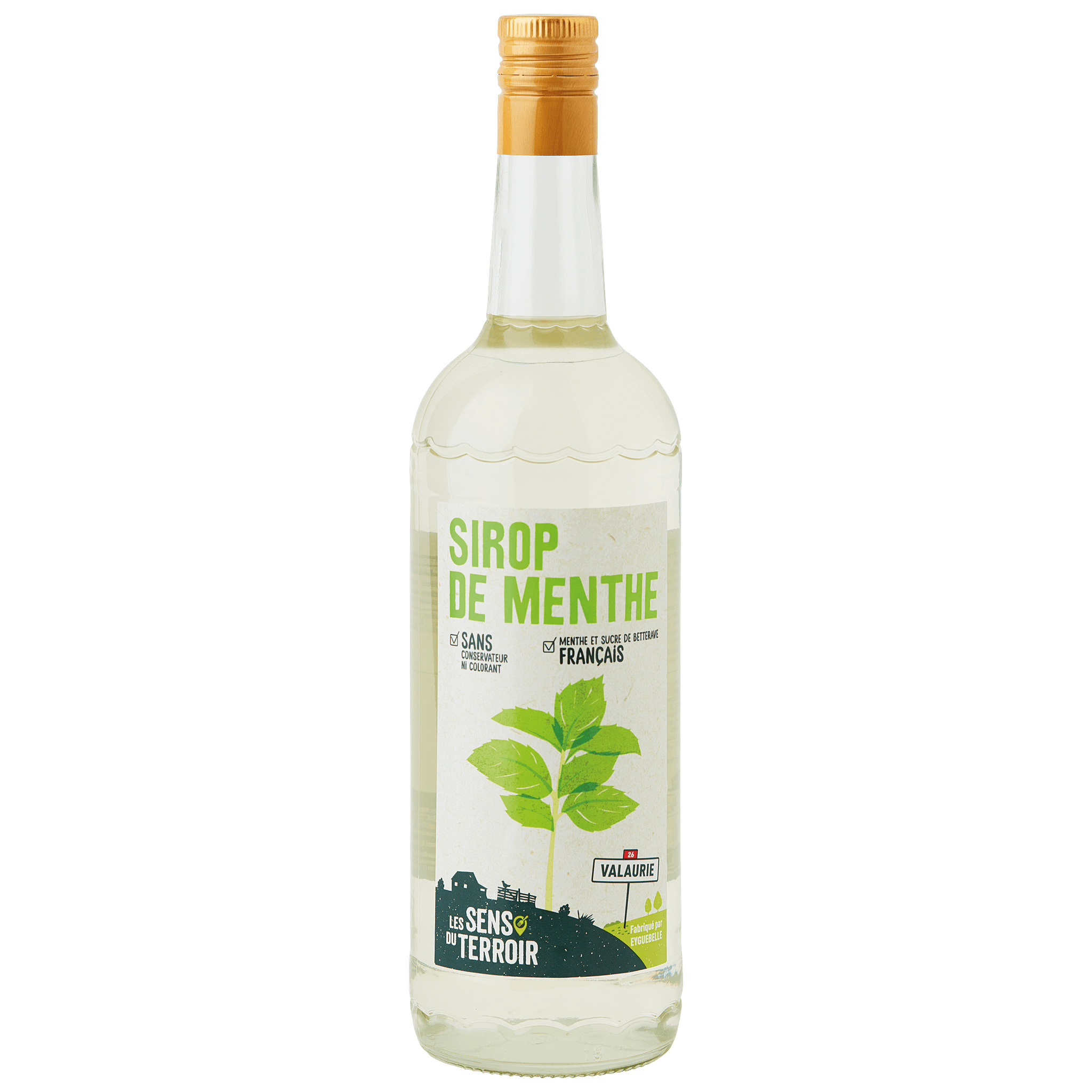Les Sens du Terroir - Sirop de menthe 1 L - Les Sens du Terroir