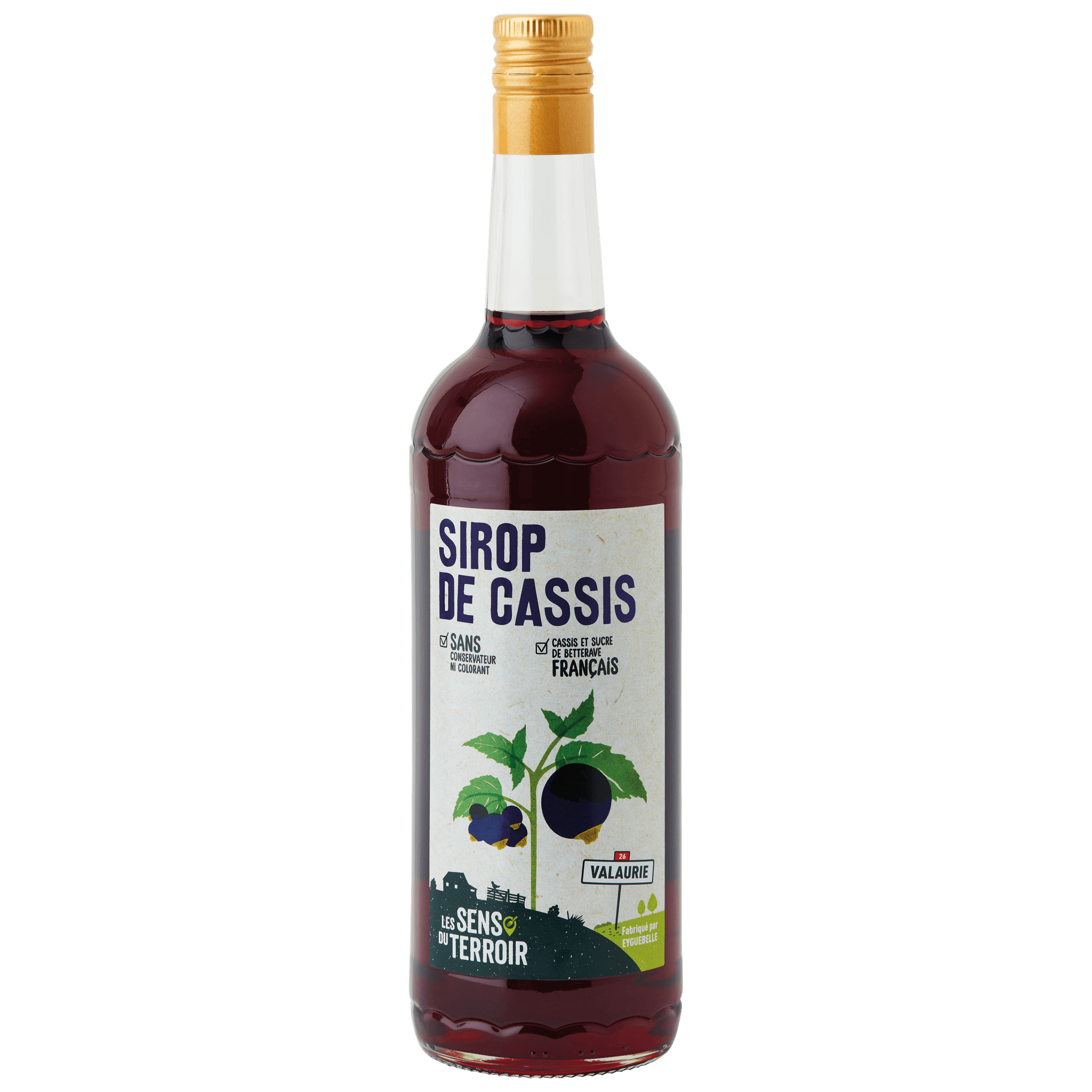 Les Sens du Terroir - Sirop de cassis 1 L - Les Sens du Terroir