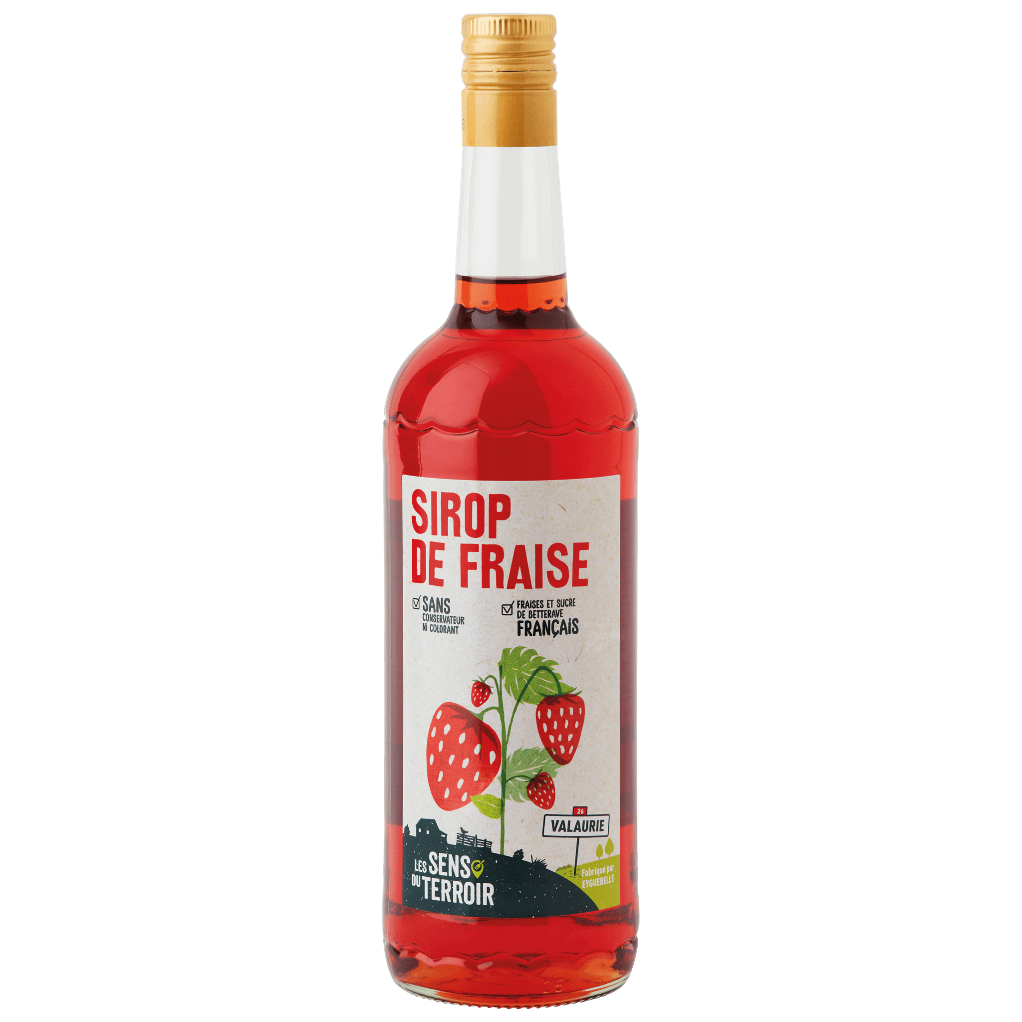 Les Sens du Terroir - Sirop de fraise 1 L - Les Sens du Terroir