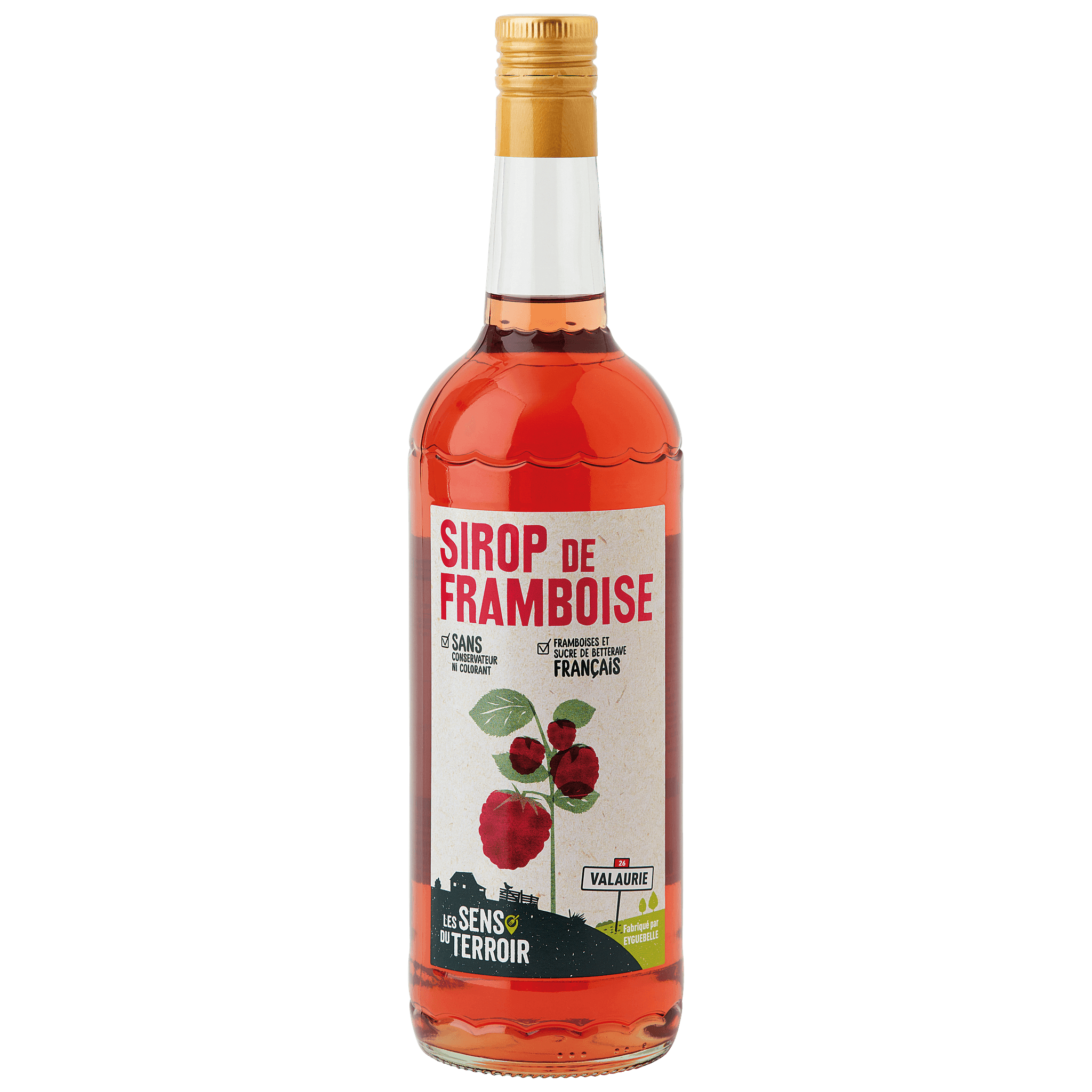 Les Sens du Terroir - Sirop de framboise 1 L - Les Sens du Terroir